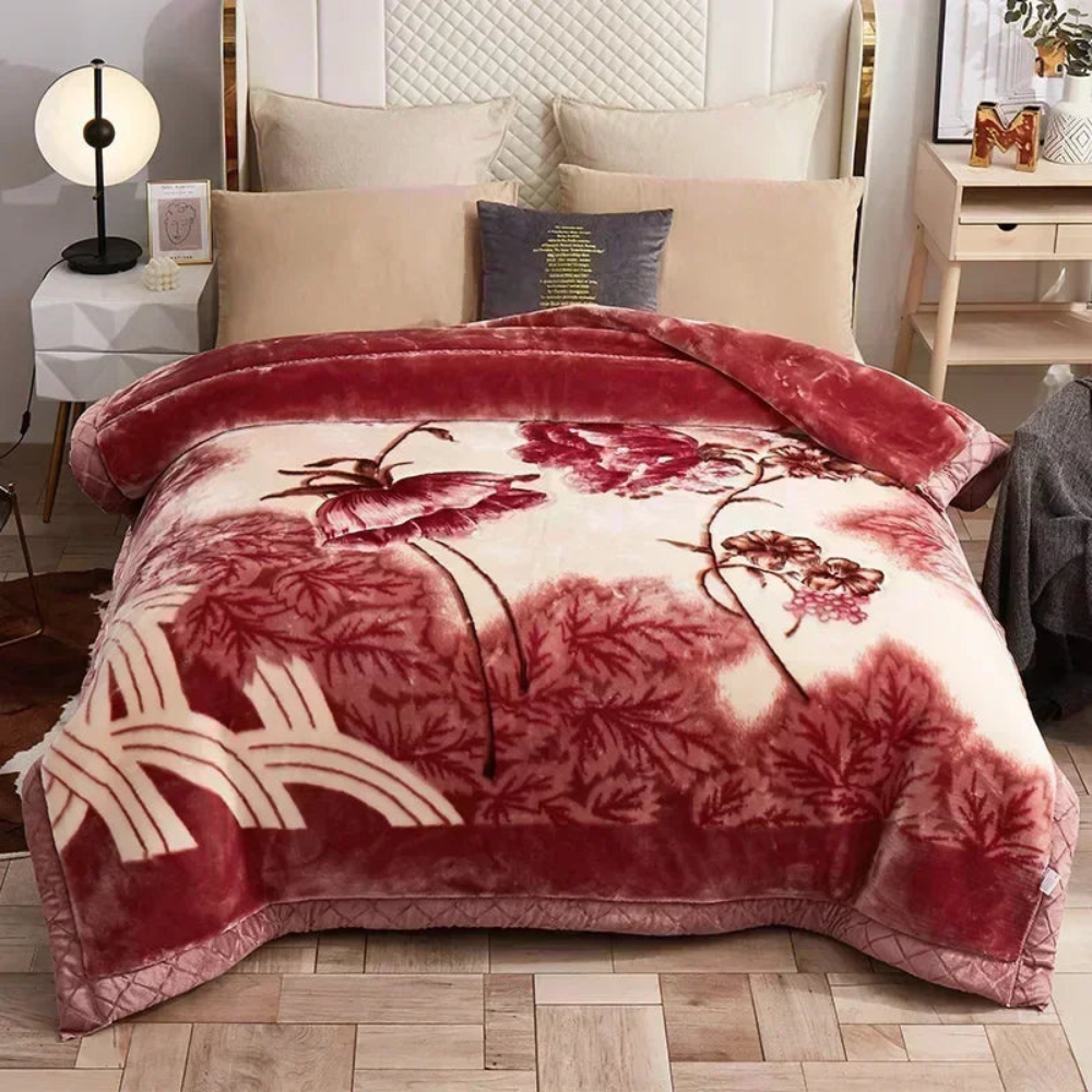 Double Sided Weighted Blanket for Bedroom | Super Soft Quilted Throw for All Season Use