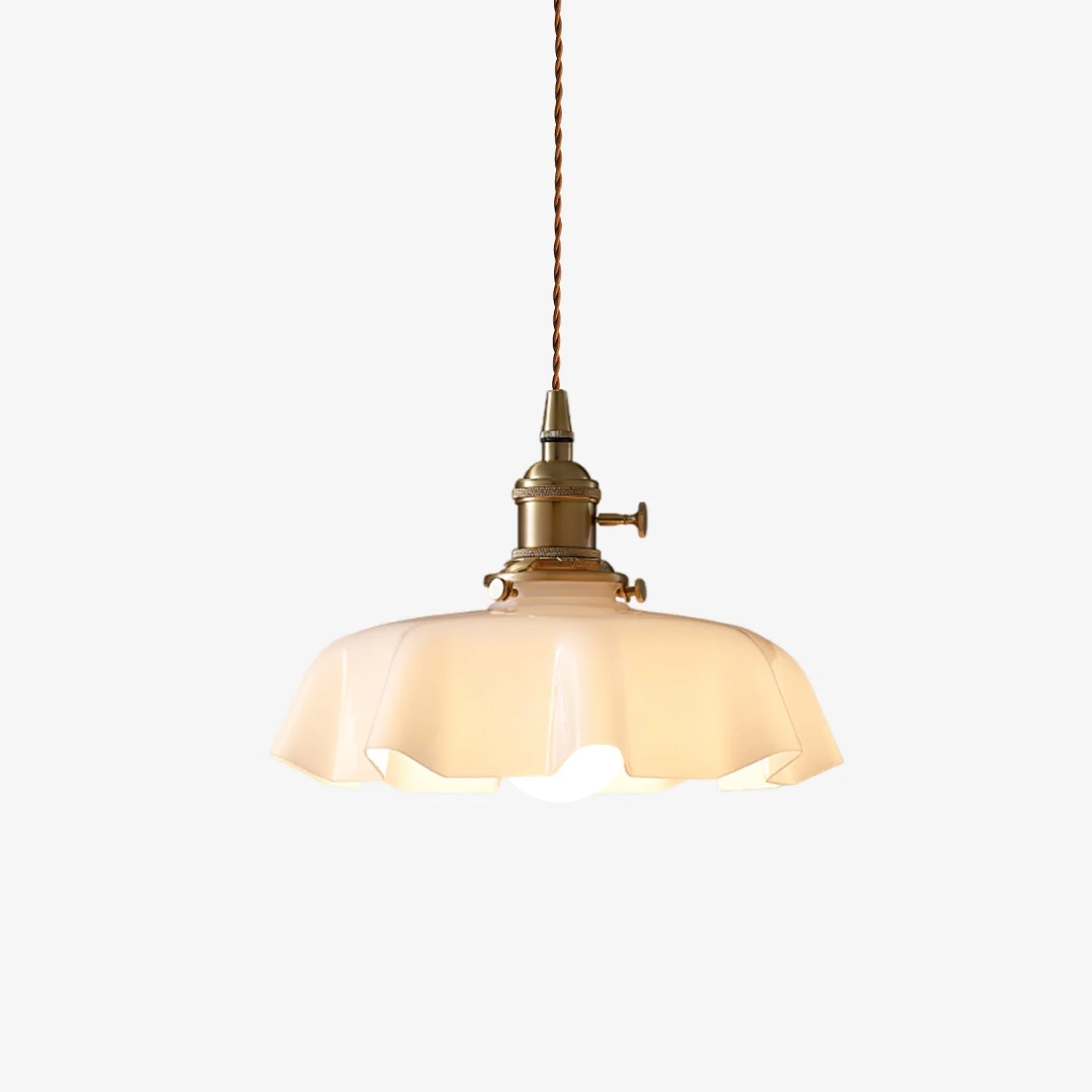 Pendant Light Scalloped  | French Flower Ceiling Lamp