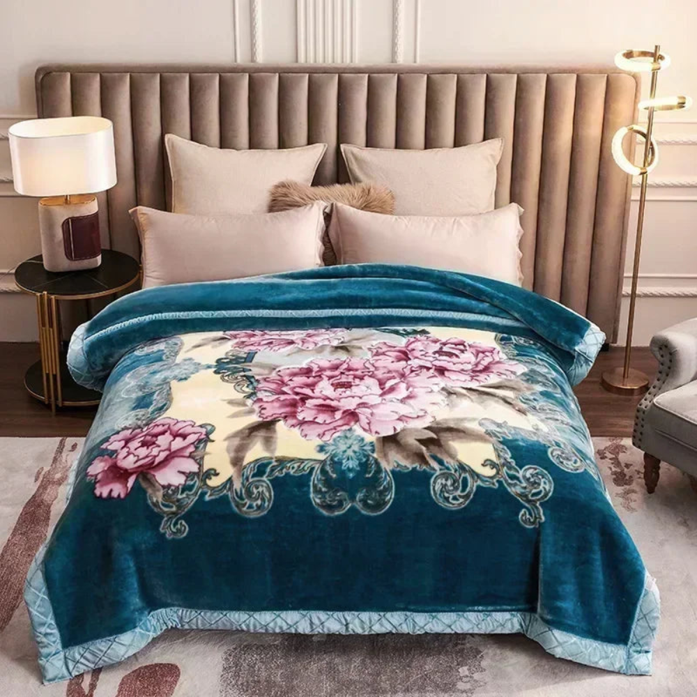 Double Sided Weighted Blanket for Bedroom | Super Soft Quilted Throw for All Season Use