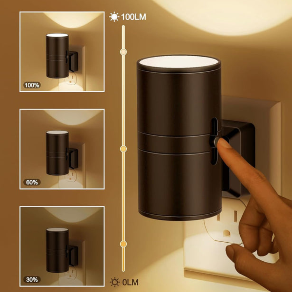 Bedroom Dimmable LED Night Light | Compact Twilight Sensor Lamp