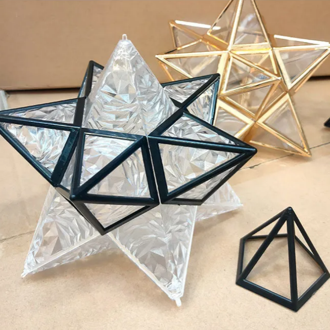 Ceiling Light | Star Shape Geometric Semi-Flush Fixture