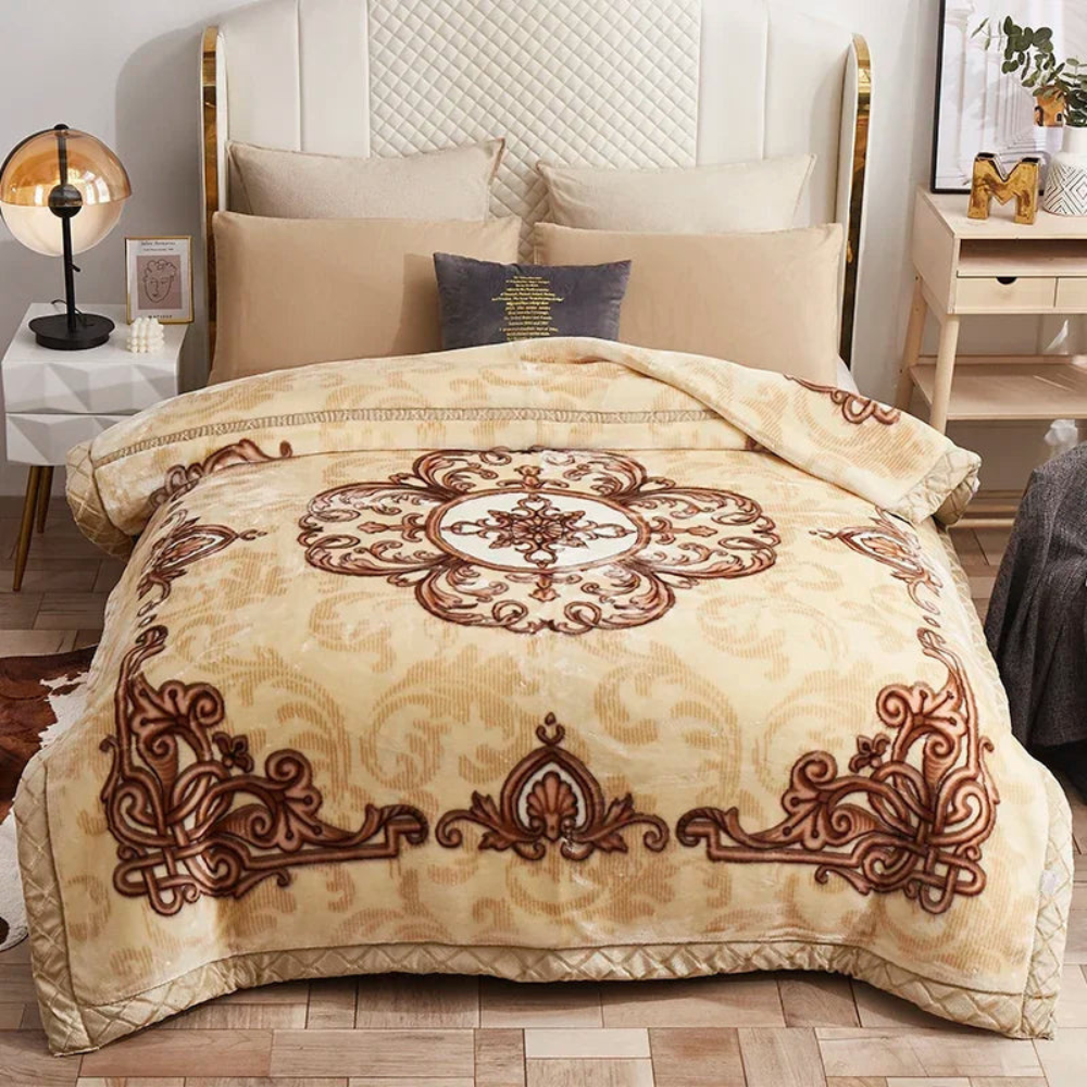 Double Sided Weighted Blanket for Bedroom | Super Soft Quilted Throw for All Season Use