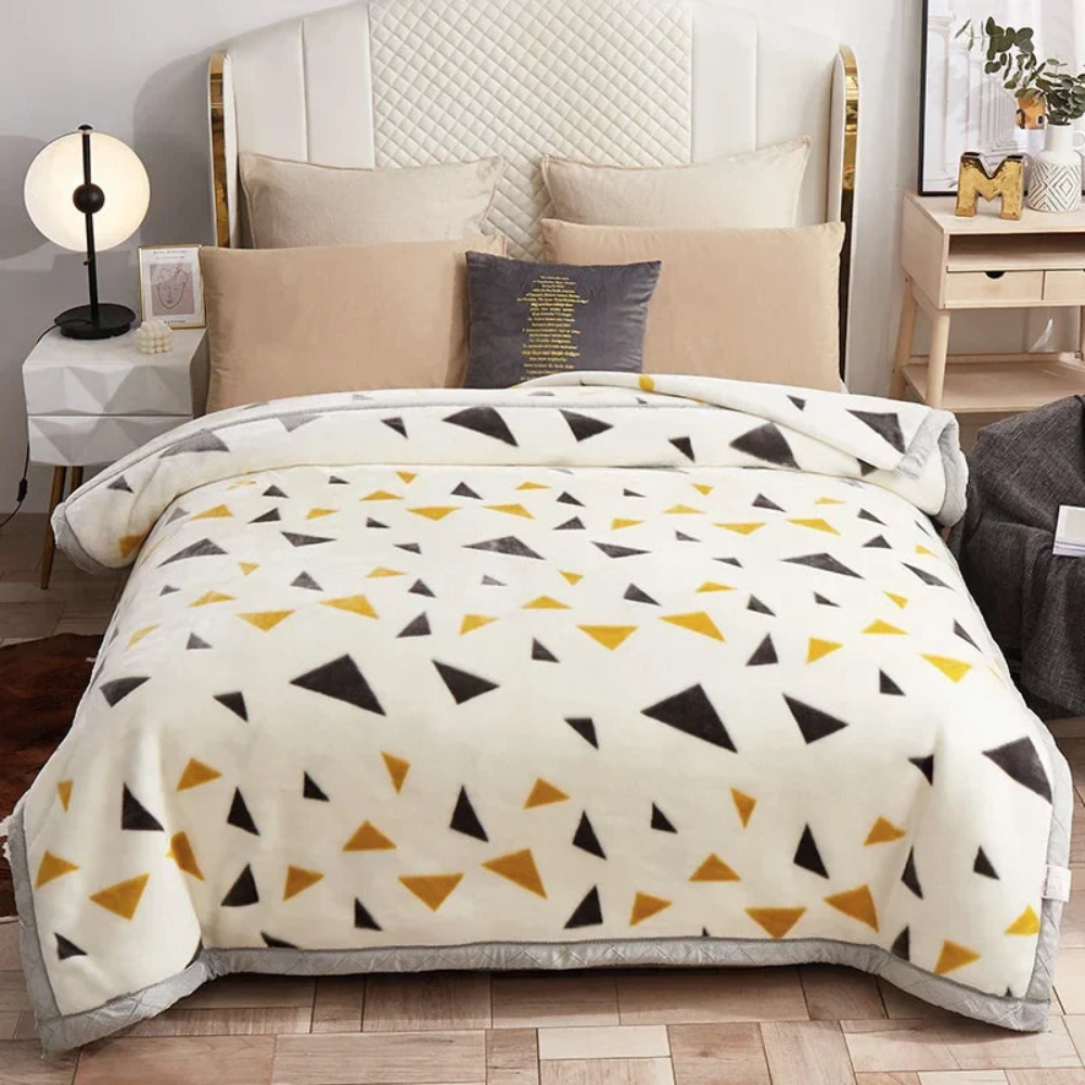 Double Sided Weighted Blanket for Bedroom | Super Soft Quilted Throw for All Season Use