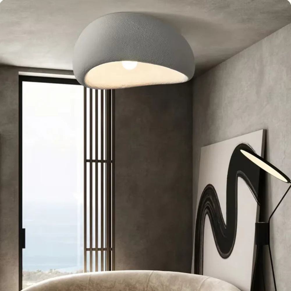 Wabi-Sabi Ceiling Light | Minimalist LED Fixture for Living Room and Bedroom Décor