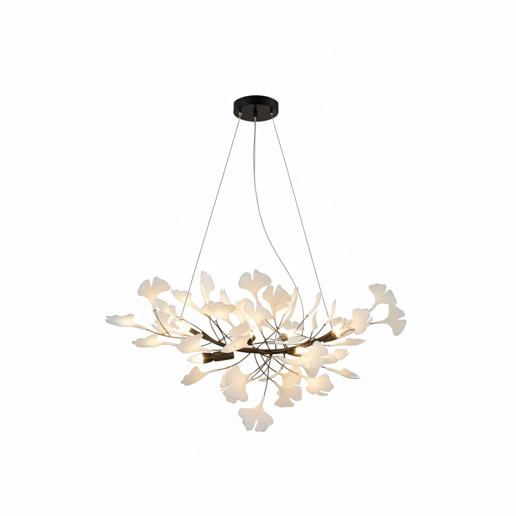 Chandelier Light | Ceiling Lamp with Leaf-Inspired Design
