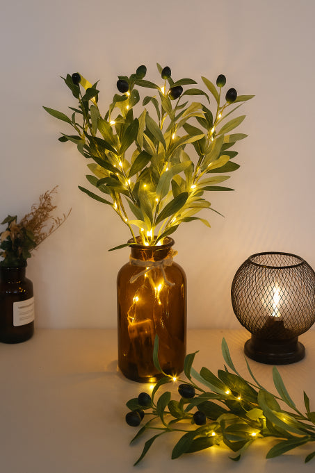Living Room Decorative Fairy Light Olive Branch | Adjustable Home Decor