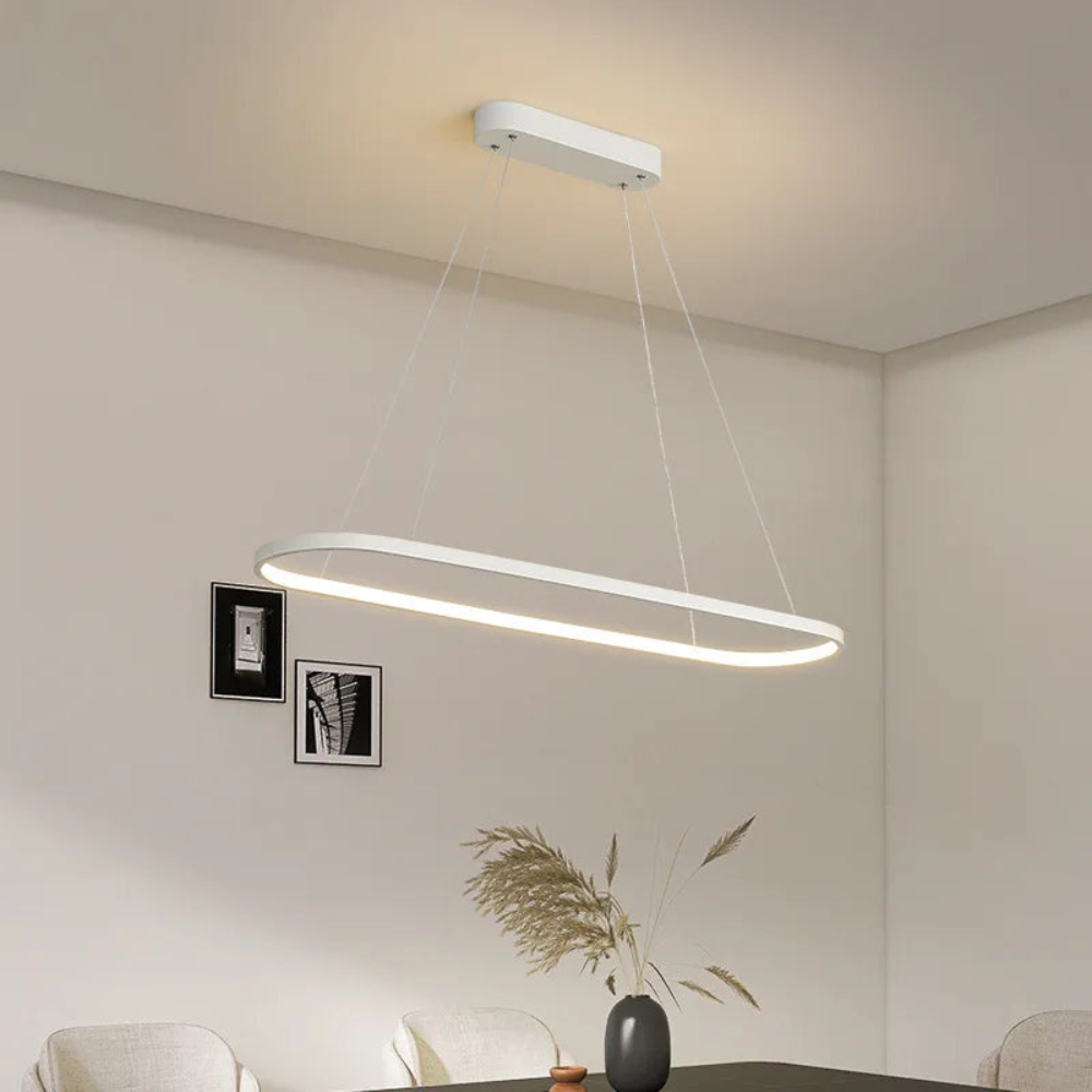 Linear LED Pendant Light | Modern Hanging Fixture for Dining Room and Office