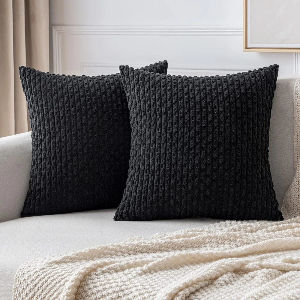 Living Room Boho Cushion Covers | Soft Striped Sofa Pillowcases
