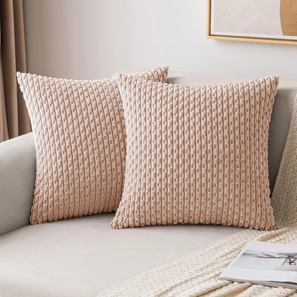 Living Room Boho Cushion Covers | Soft Striped Sofa Pillowcases