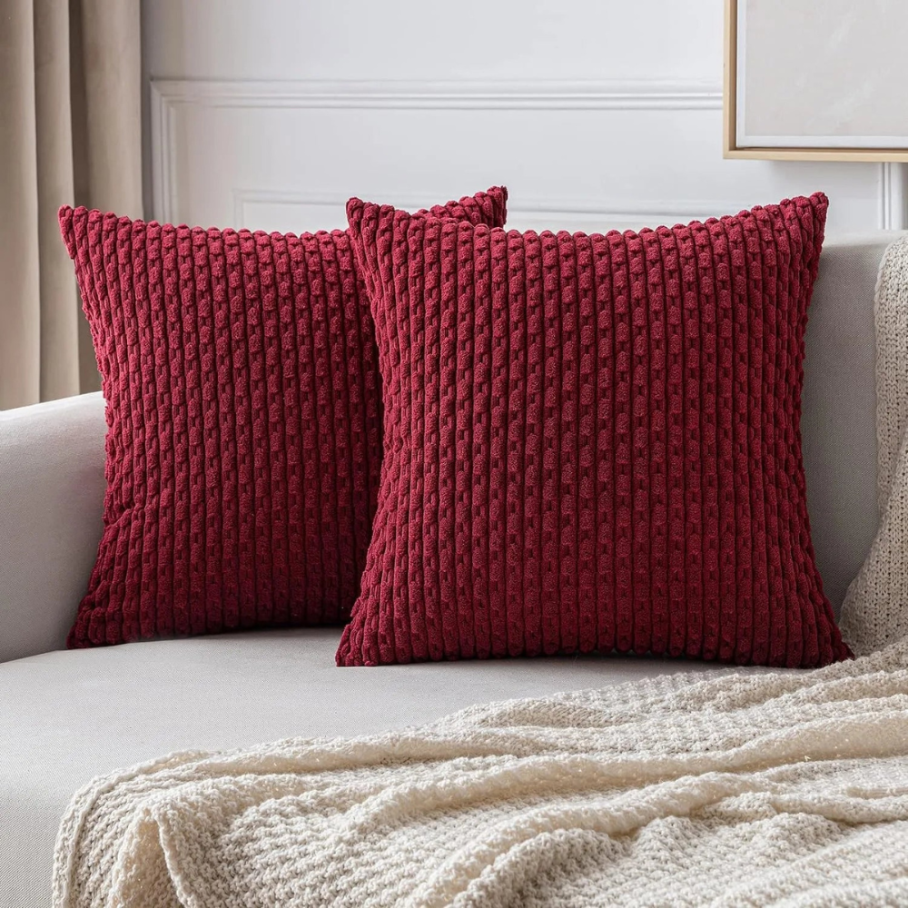 Living Room Boho Cushion Covers | Soft Striped Sofa Pillowcases