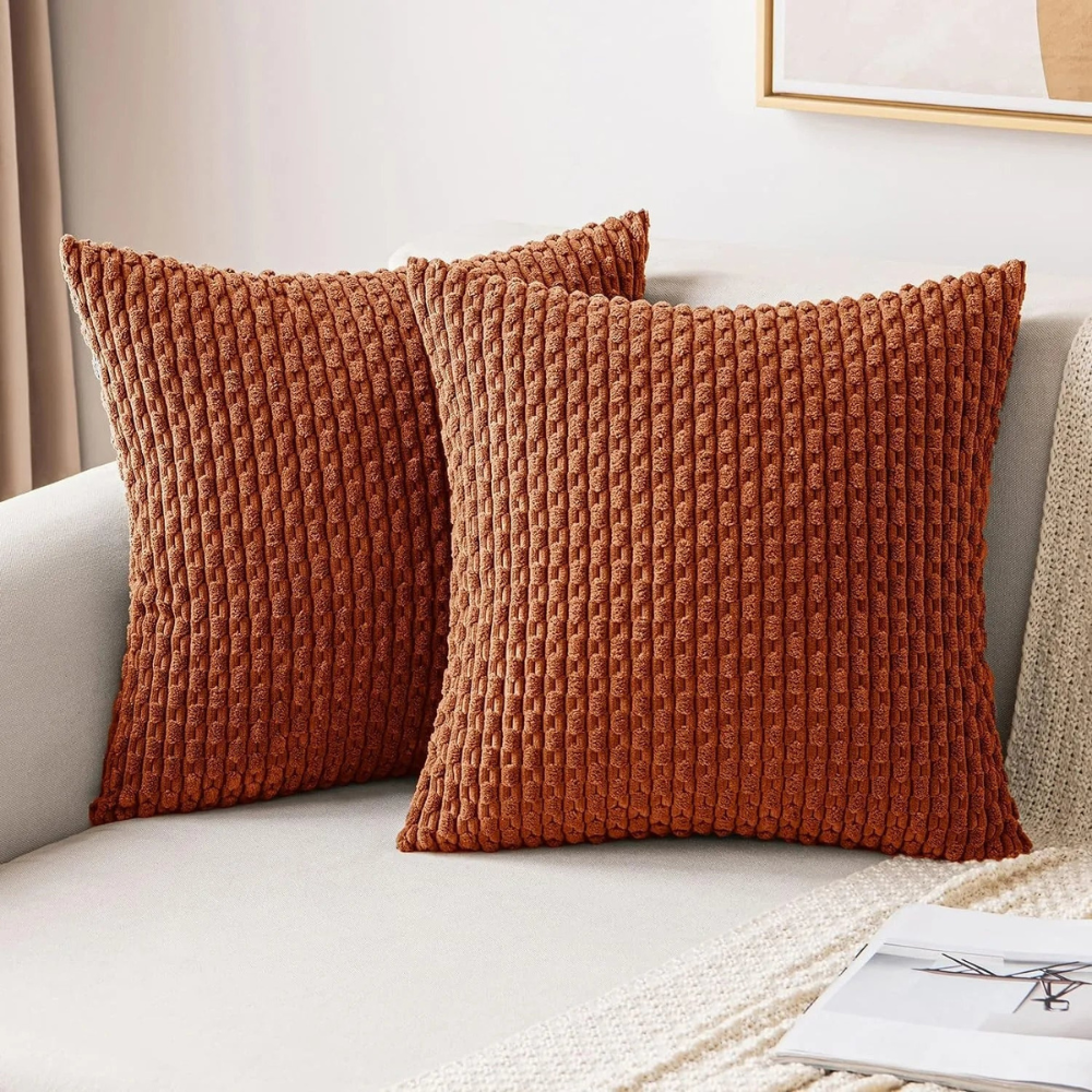 Living Room Boho Cushion Covers | Soft Striped Sofa Pillowcases