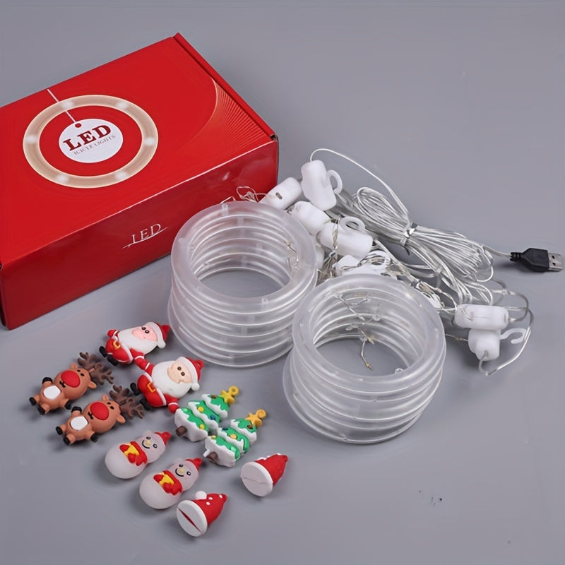 Christmas Light | Santa Reindeer Curtain String Decoration