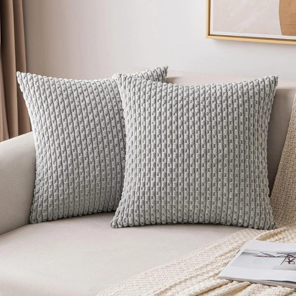 Living Room Boho Cushion Covers | Soft Striped Sofa Pillowcases