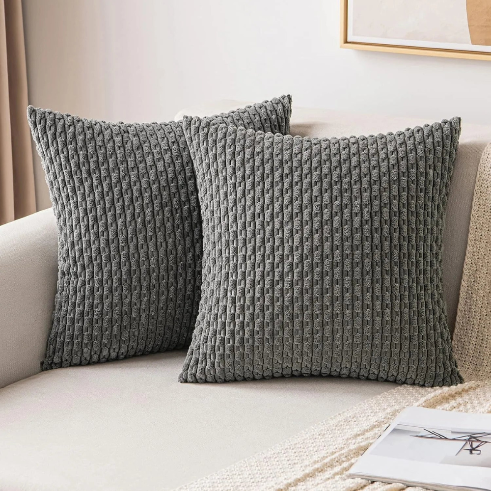 Living Room Boho Cushion Covers | Soft Striped Sofa Pillowcases