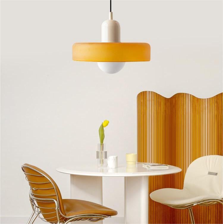 Dining Room Modern Pendant Light | Bauhaus Glass Halo