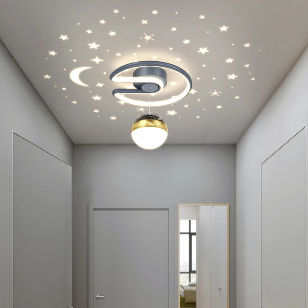 Starry Sky LED Ceiling Light | Modern Chandelier Style for Kids’ Rooms and Living Areas