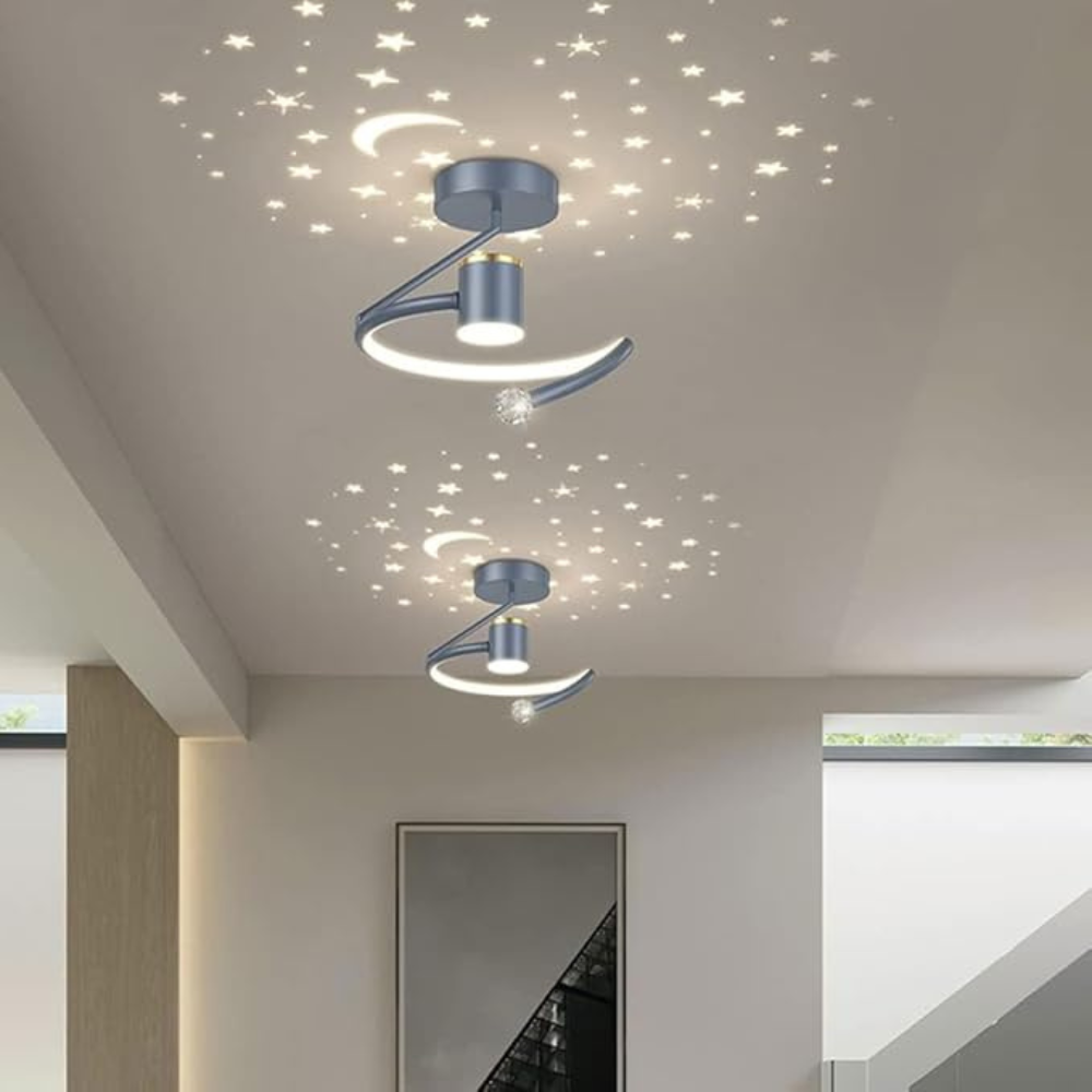 Starry Sky LED Ceiling Light | Modern Chandelier Style for Kids’ Rooms and Living Areas