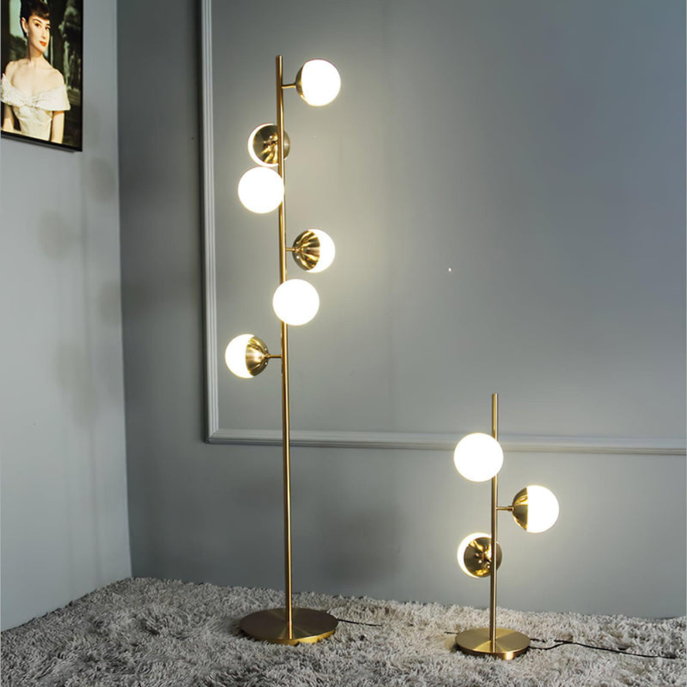 Flow Form Floor Lamp | Sculptural Design with Natural Branching Lines