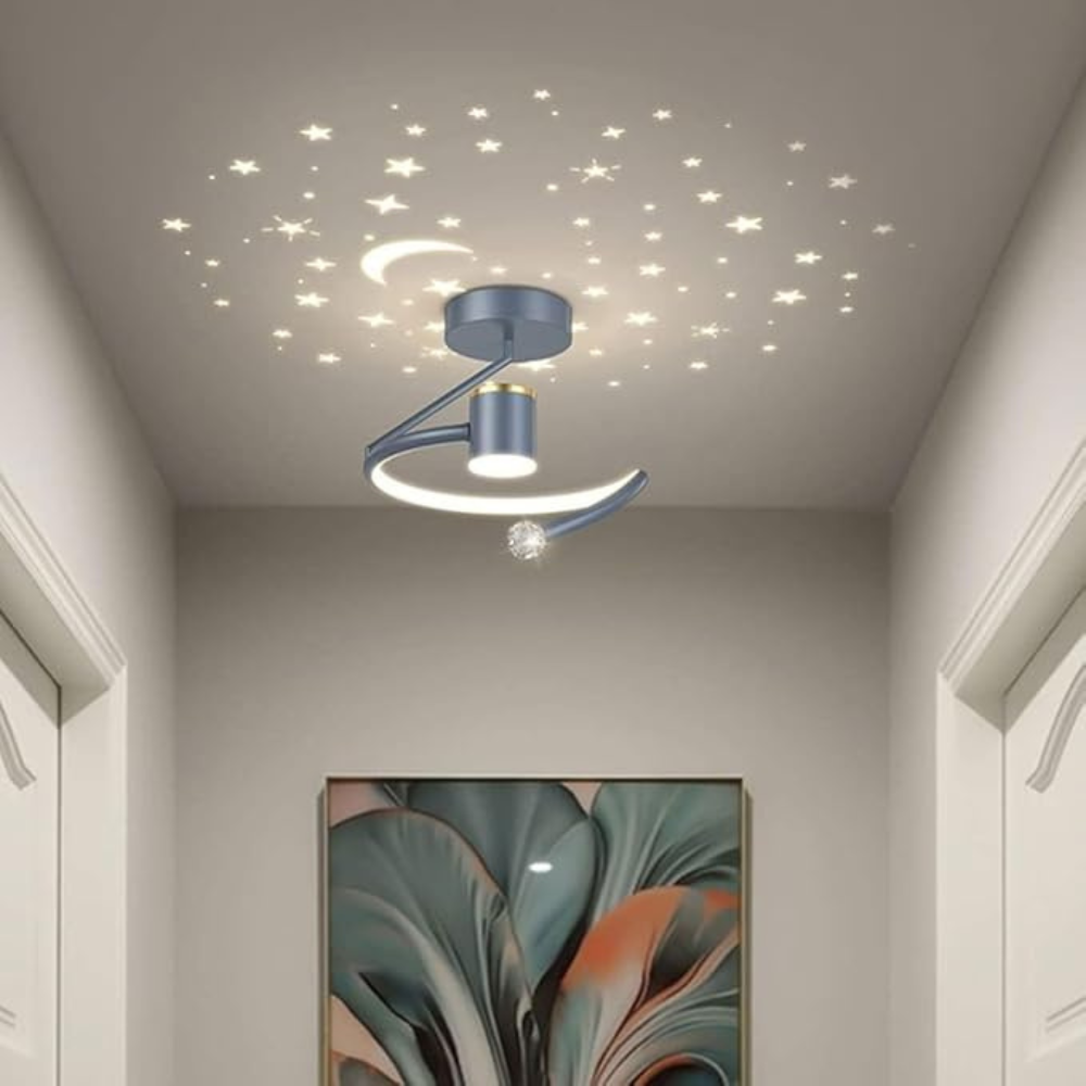 Starry Sky LED Ceiling Light | Modern Chandelier Style for Kids’ Rooms and Living Areas