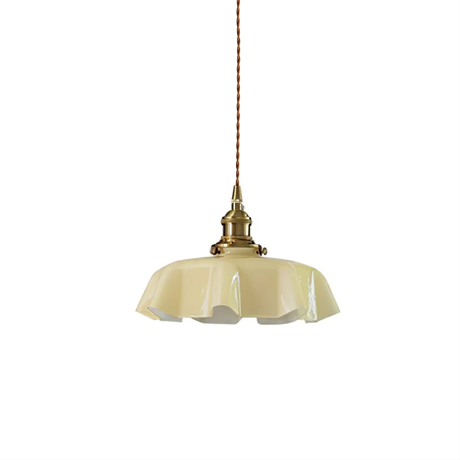 Pendant Light Scalloped  | French Flower Ceiling Lamp