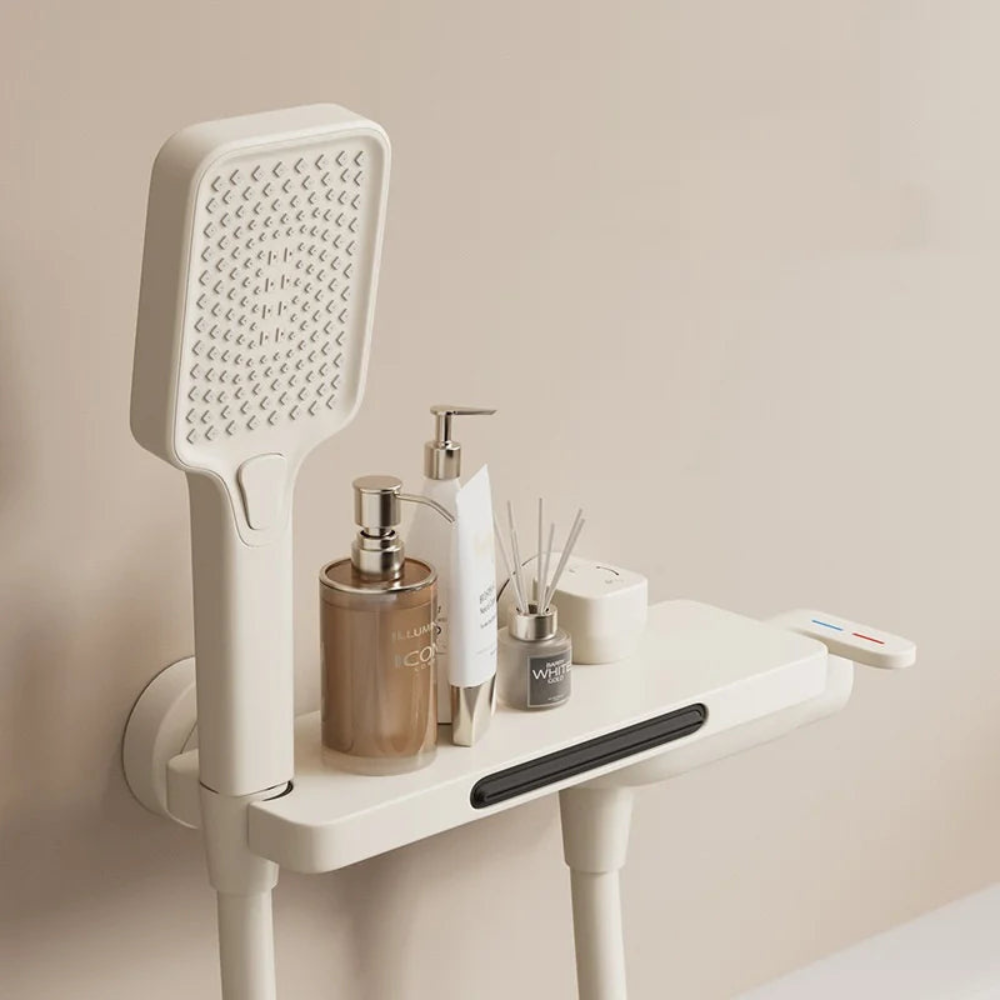 Wall Mounted Waterfall Bath Faucet | Modern Bathroom Mixer Tap with Hand Shower