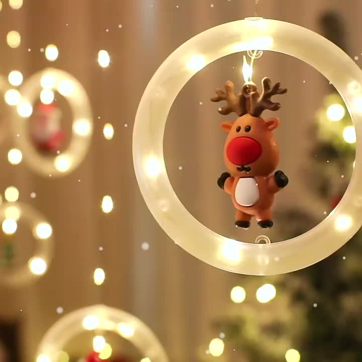 Christmas Light | Santa Reindeer Curtain String Decoration