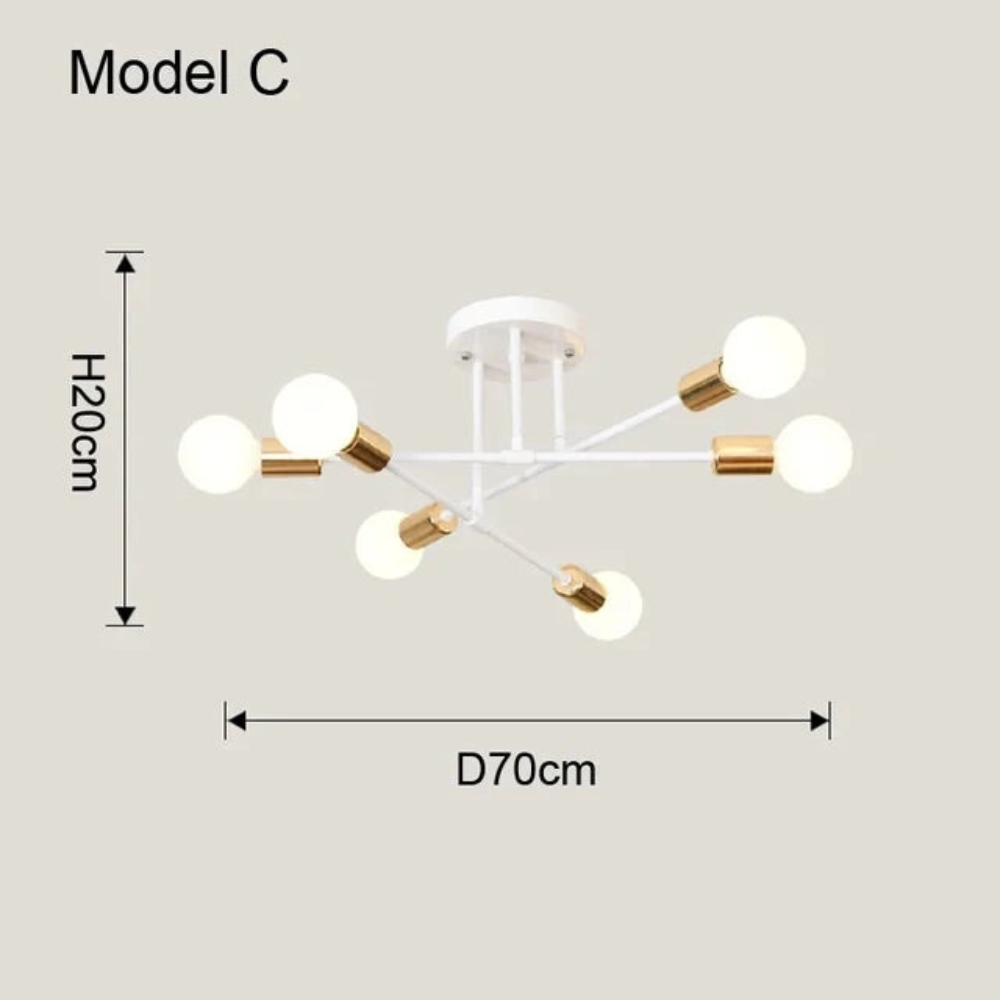 Ceiling Light | Nordic Minimalist Fixture for Living Rooms and Bedrooms