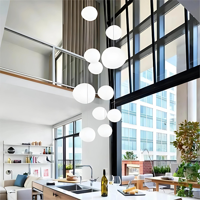 RadiantLuxe | Modern Glass Pebble Pendant Light Fixture