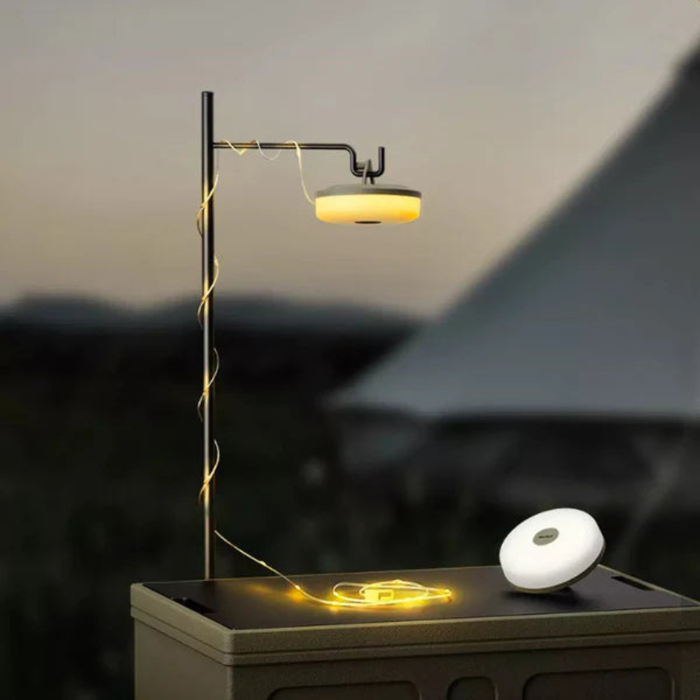 Outdoor Waterproof String Light | Modern Compact Disc Design