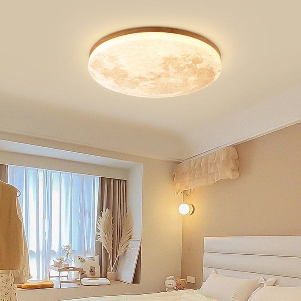 Bedroom Minimalist LED Ceiling Light | Round Flush Mount Fixture
