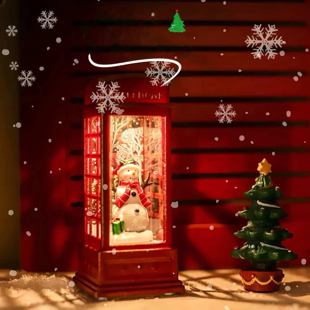 Christmas Table Decoration | Telephone Booth Ornament