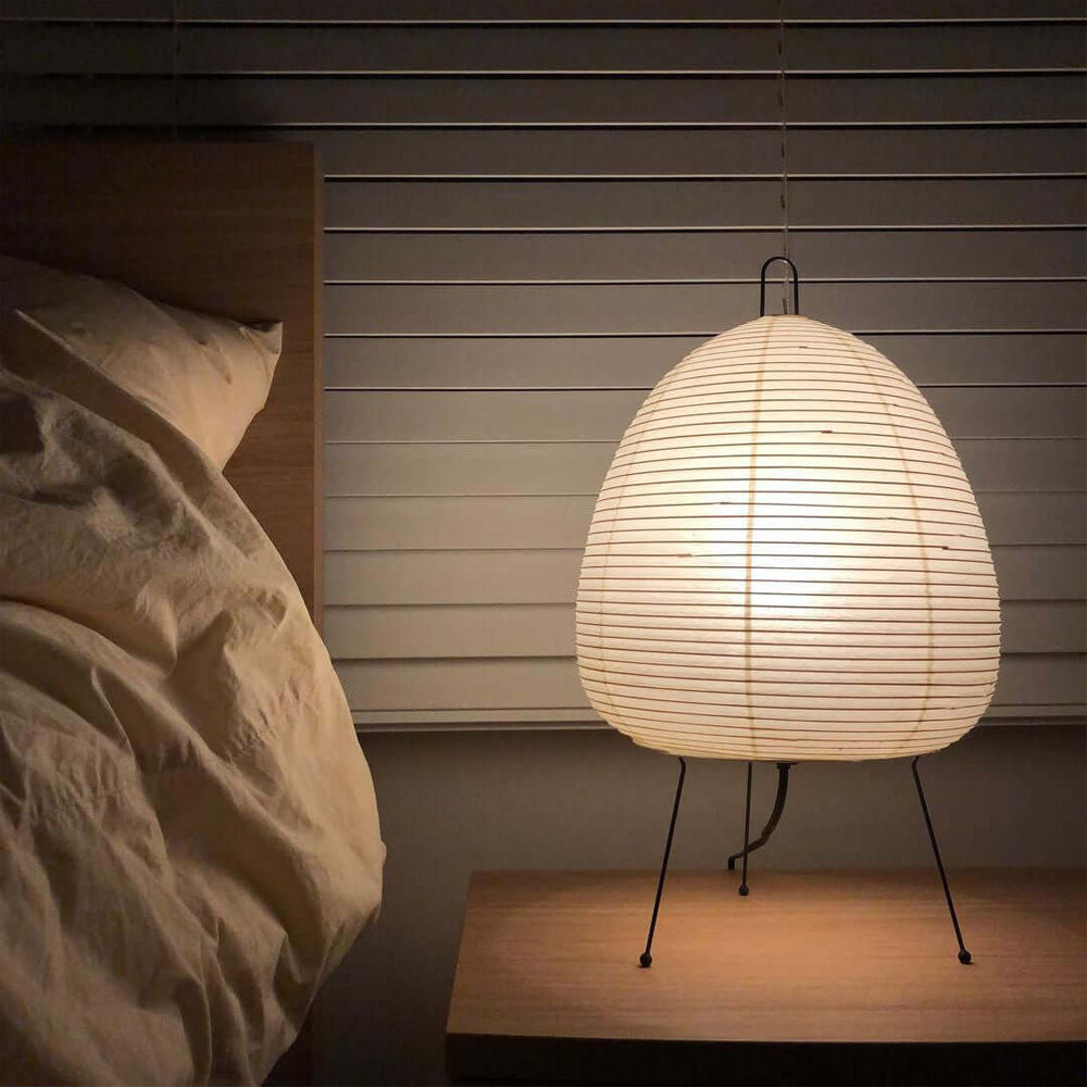 Table Lamp | Paper Shade Sculptural Table Light