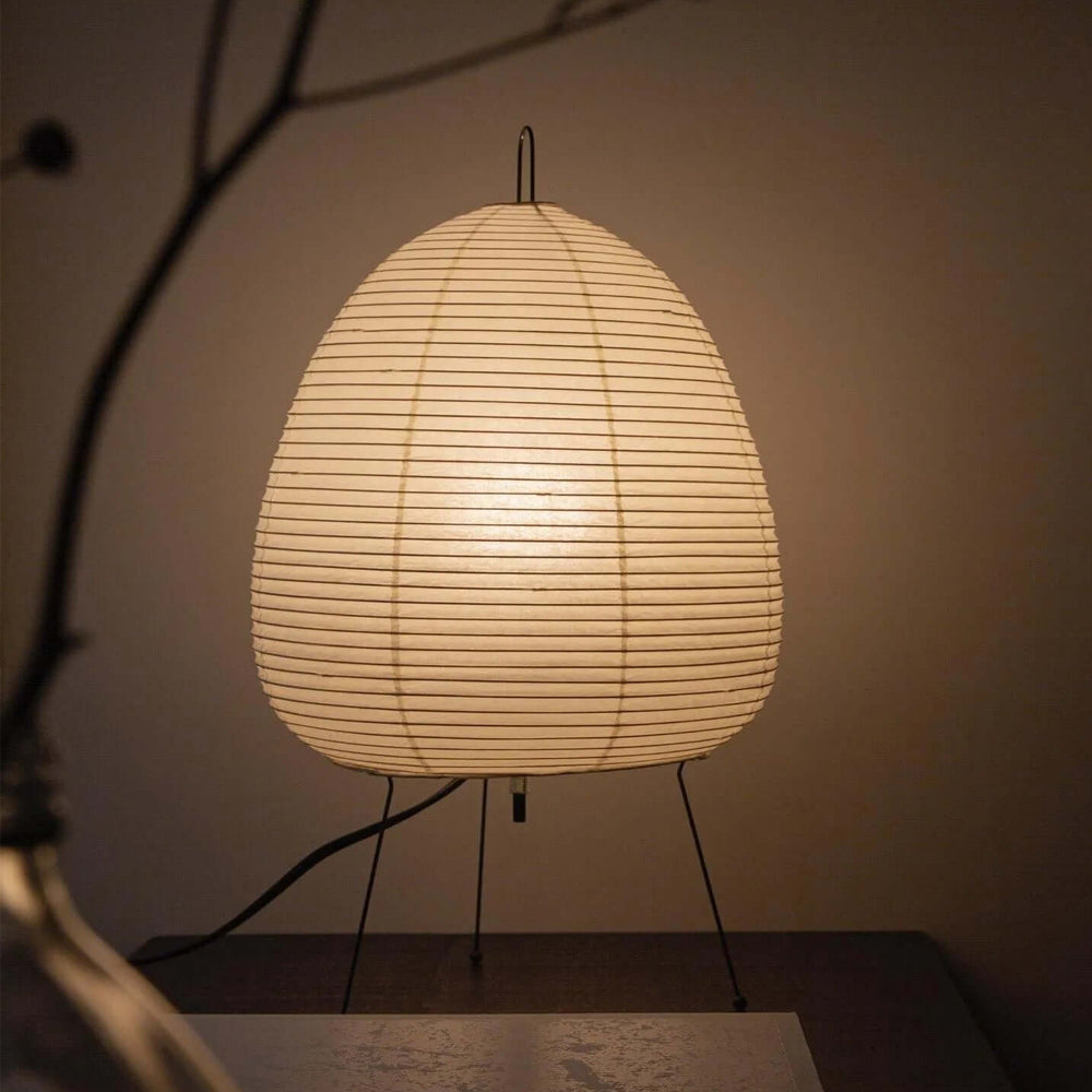 Table Lamp | Paper Shade Sculptural Table Light