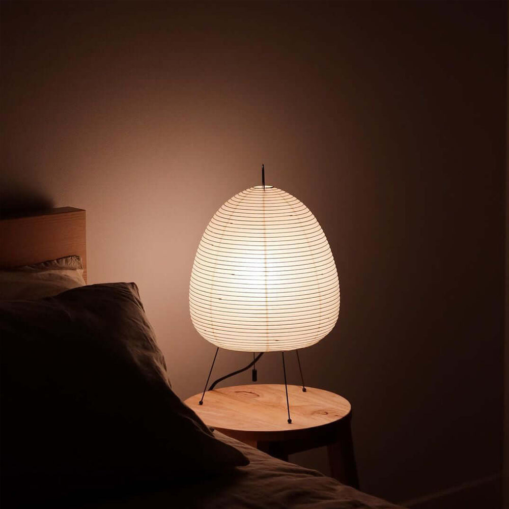 Table Lamp | Paper Shade Sculptural Table Light