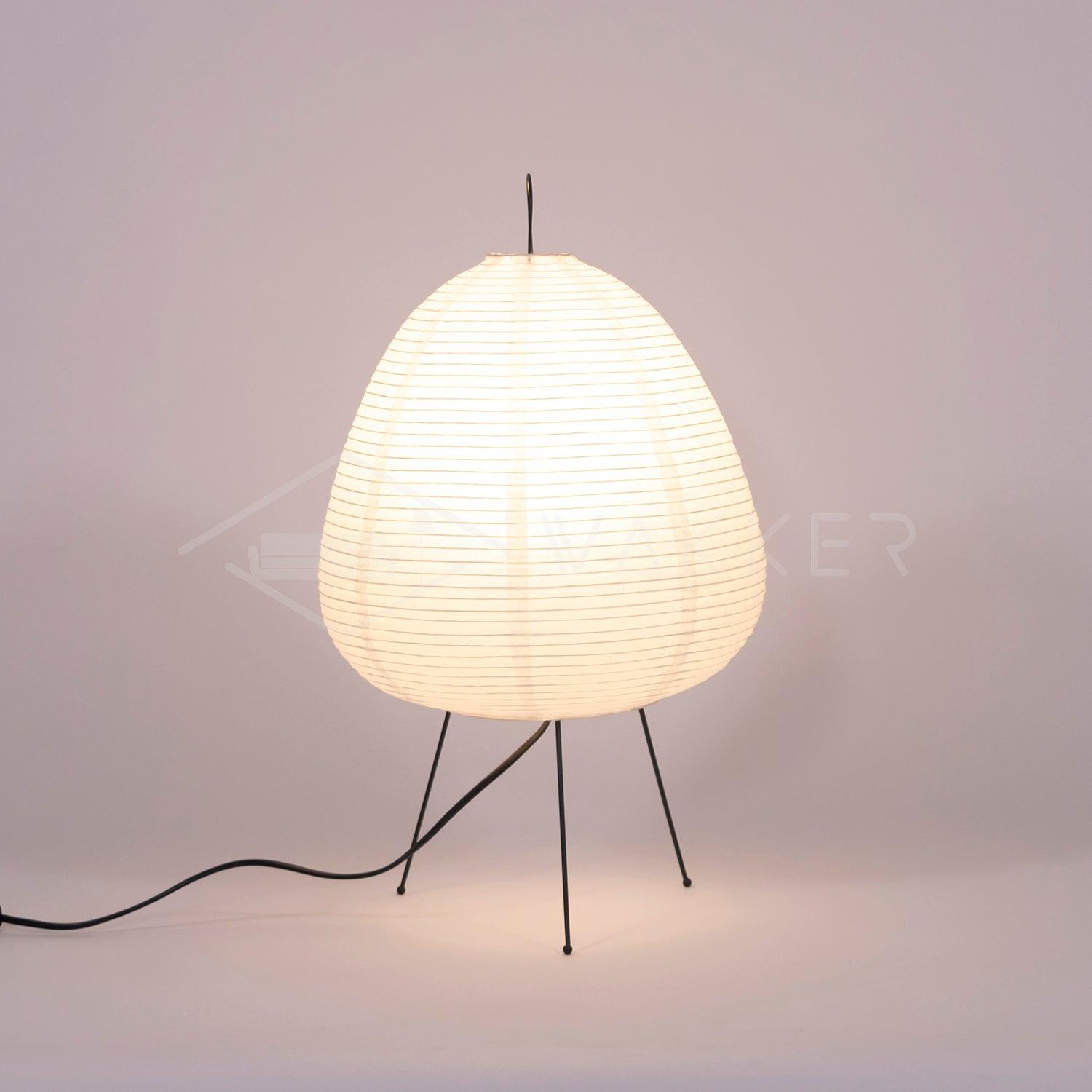 Table Lamp | Paper Shade Sculptural Table Light