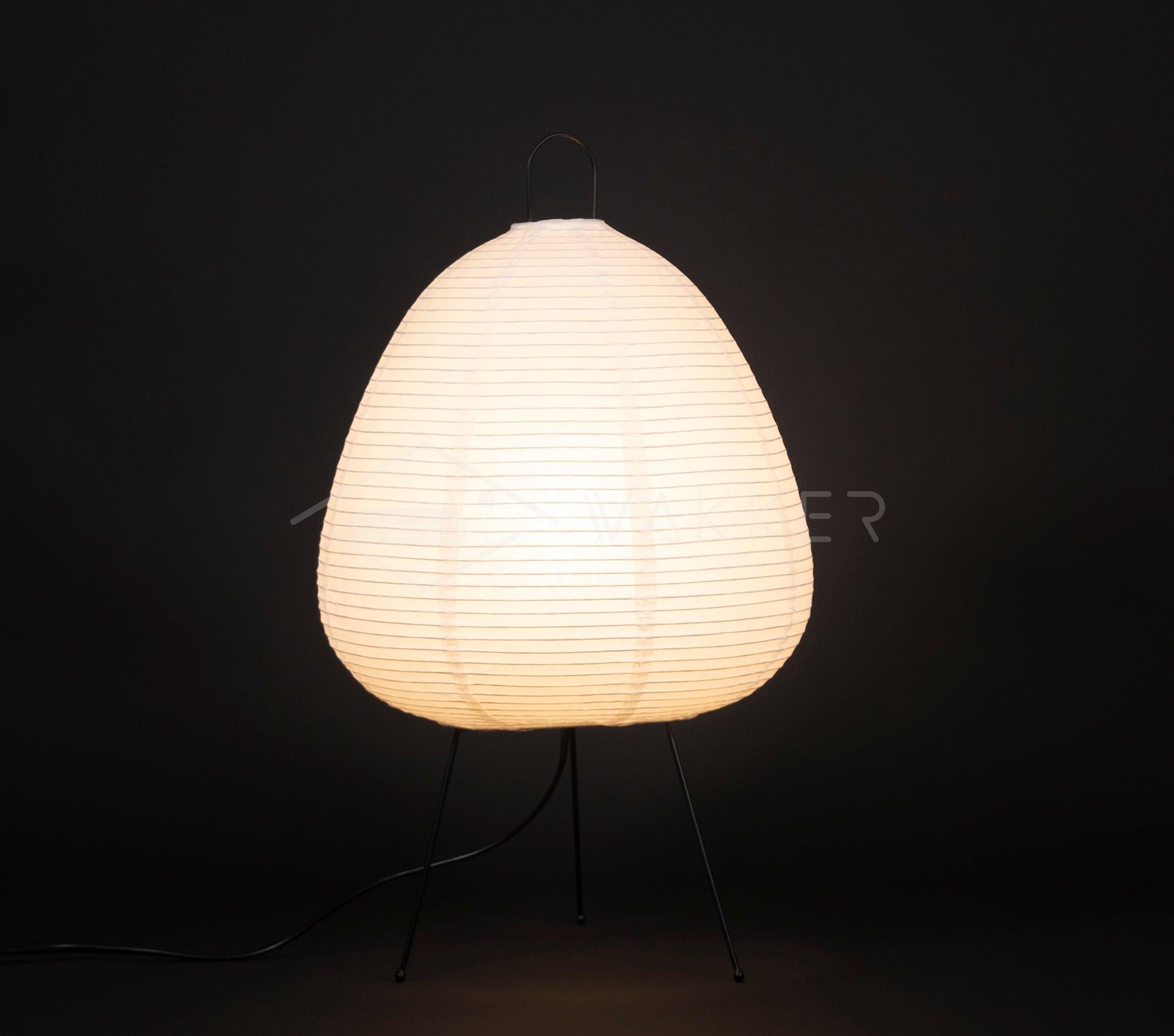 Table Lamp | Paper Shade Sculptural Table Light