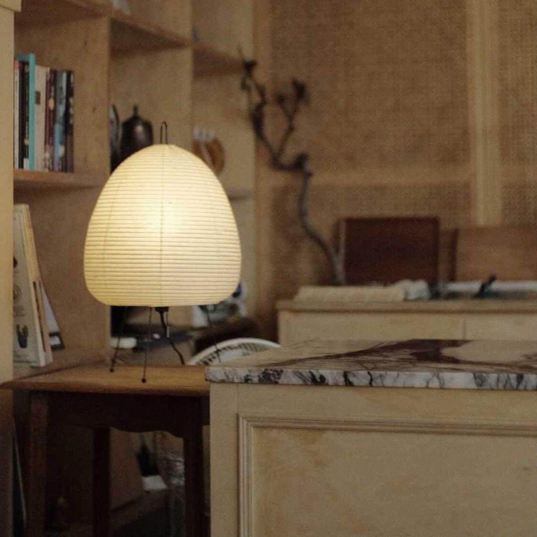 Table Lamp | Paper Shade Sculptural Table Light