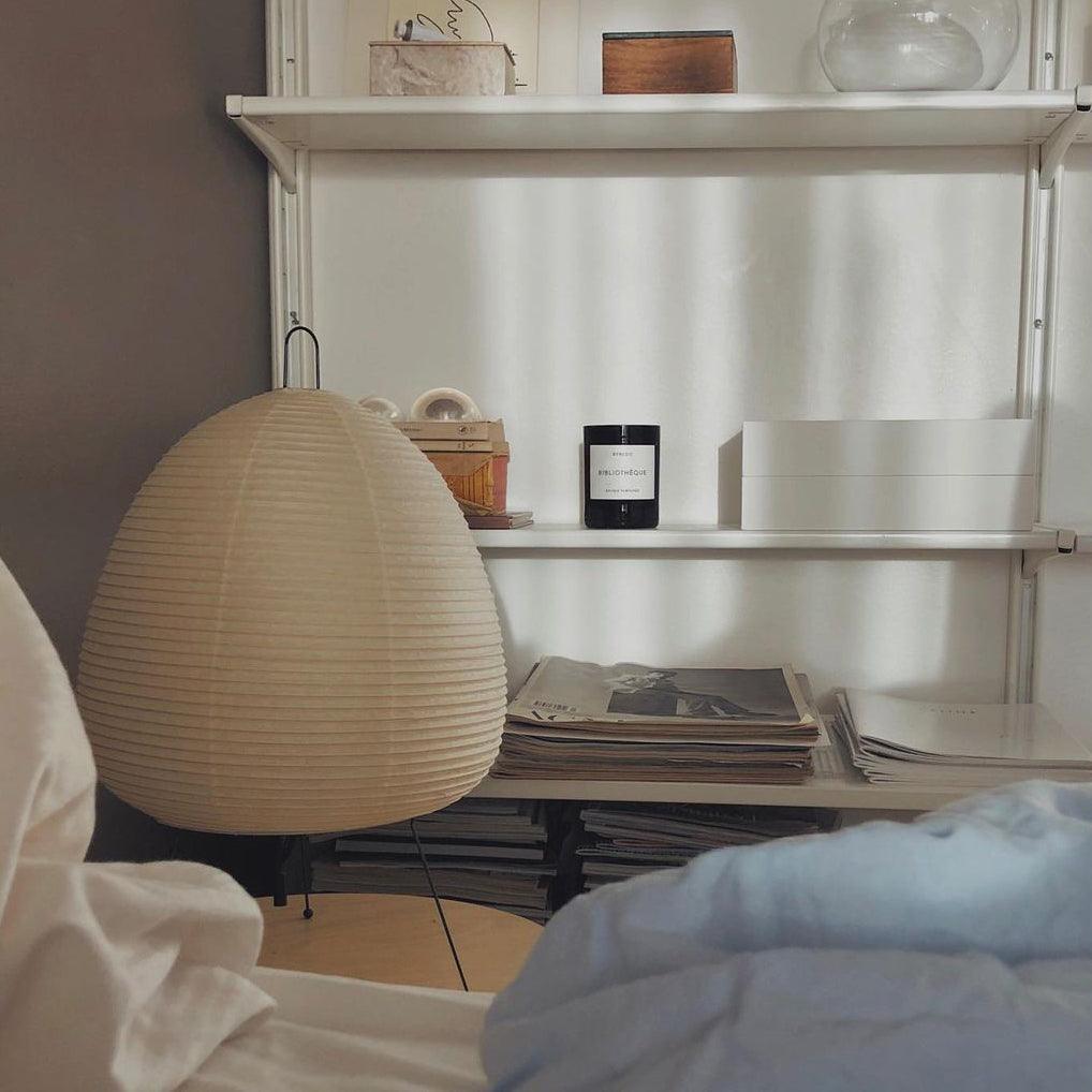 Table Lamp | Paper Shade Sculptural Table Light