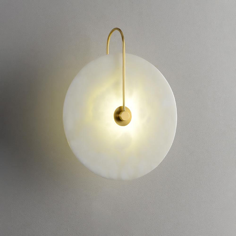 Wall Light Round | LED Alabaster Fixture