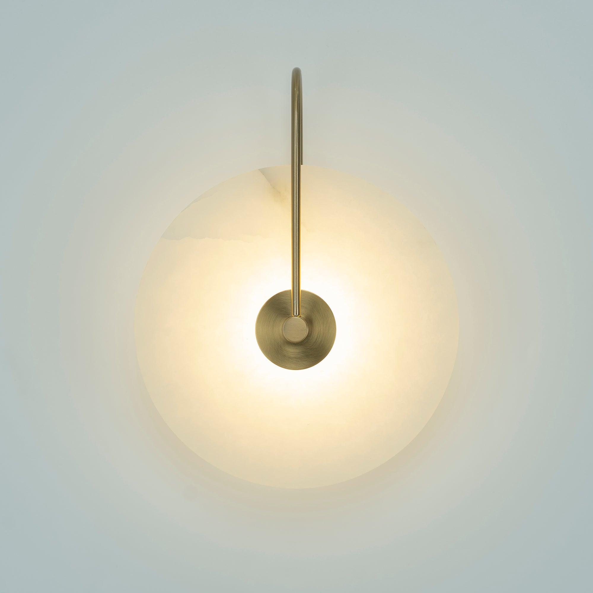 Wall Light Round | LED Alabaster Fixture
