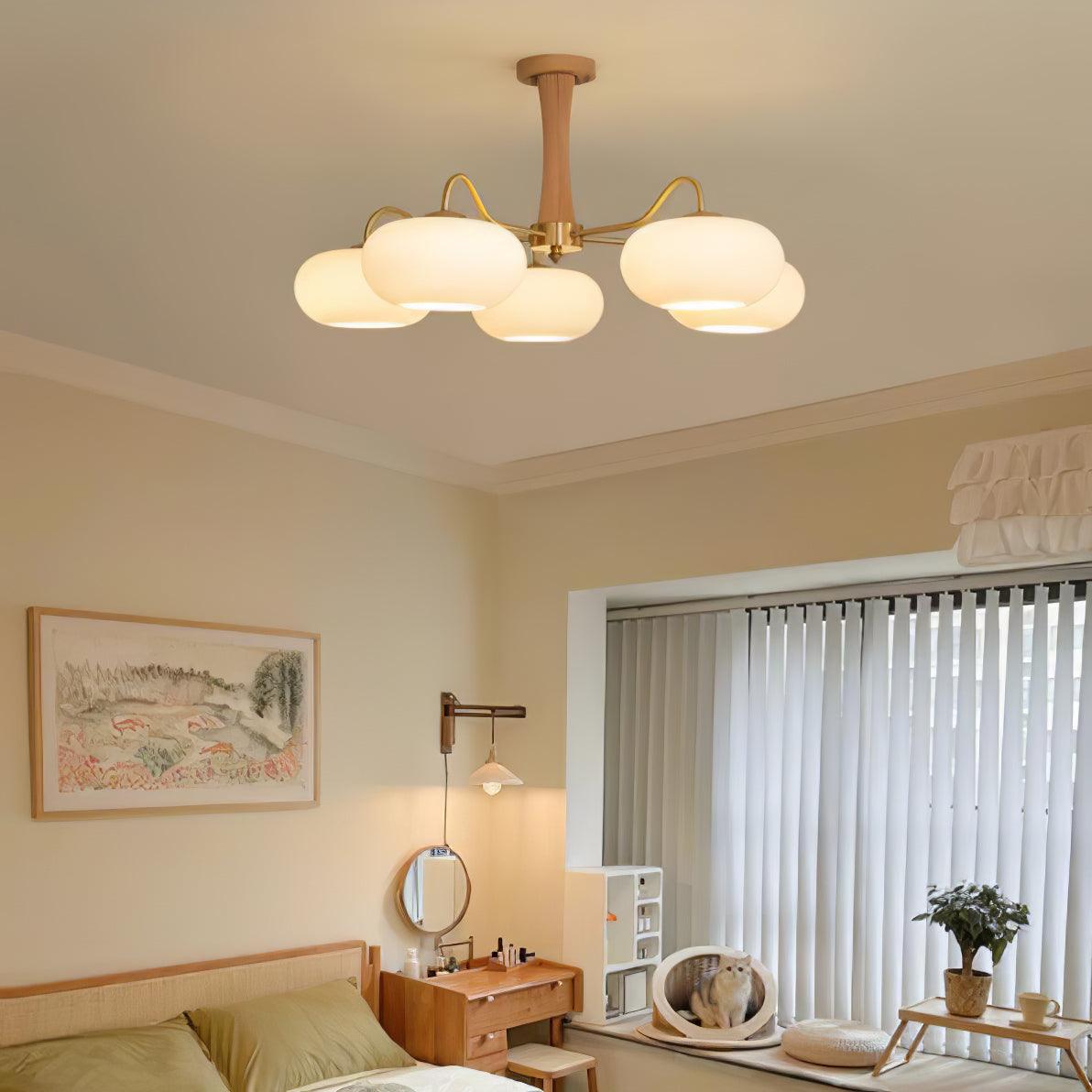 Ceiling Light  | Multi-Arm Glass Shade