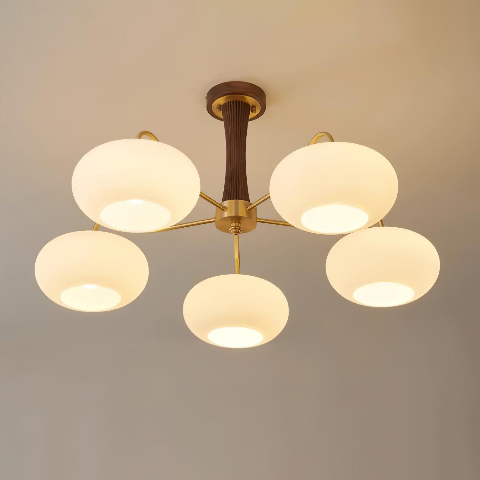 Ceiling Light  | Multi-Arm Glass Shade