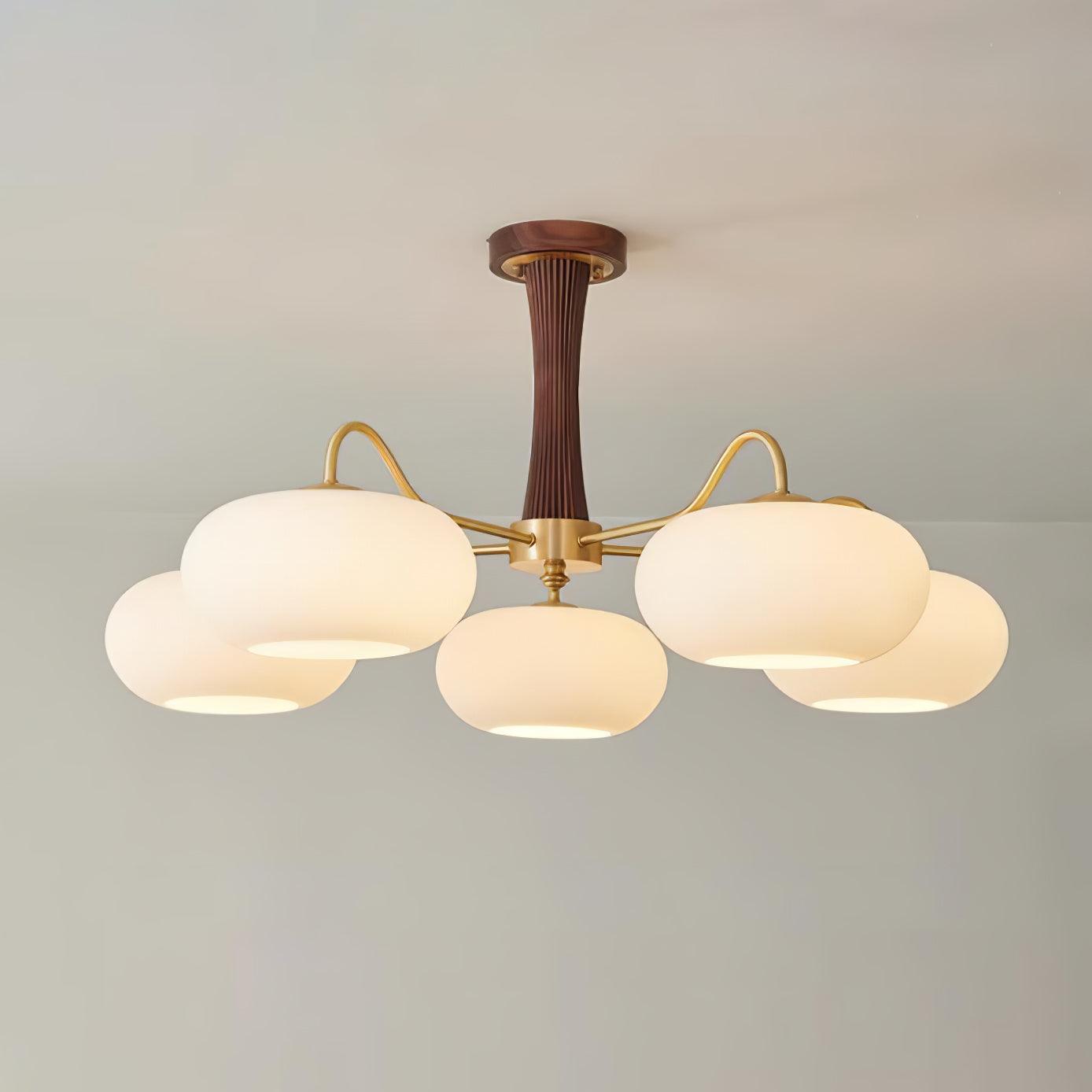 Ceiling Light  | Multi-Arm Glass Shade