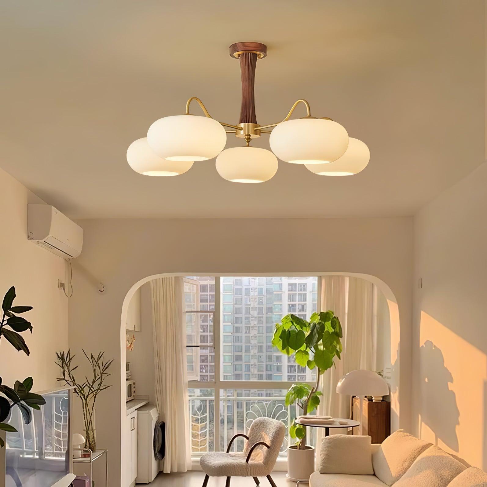 Ceiling Light  | Multi-Arm Glass Shade