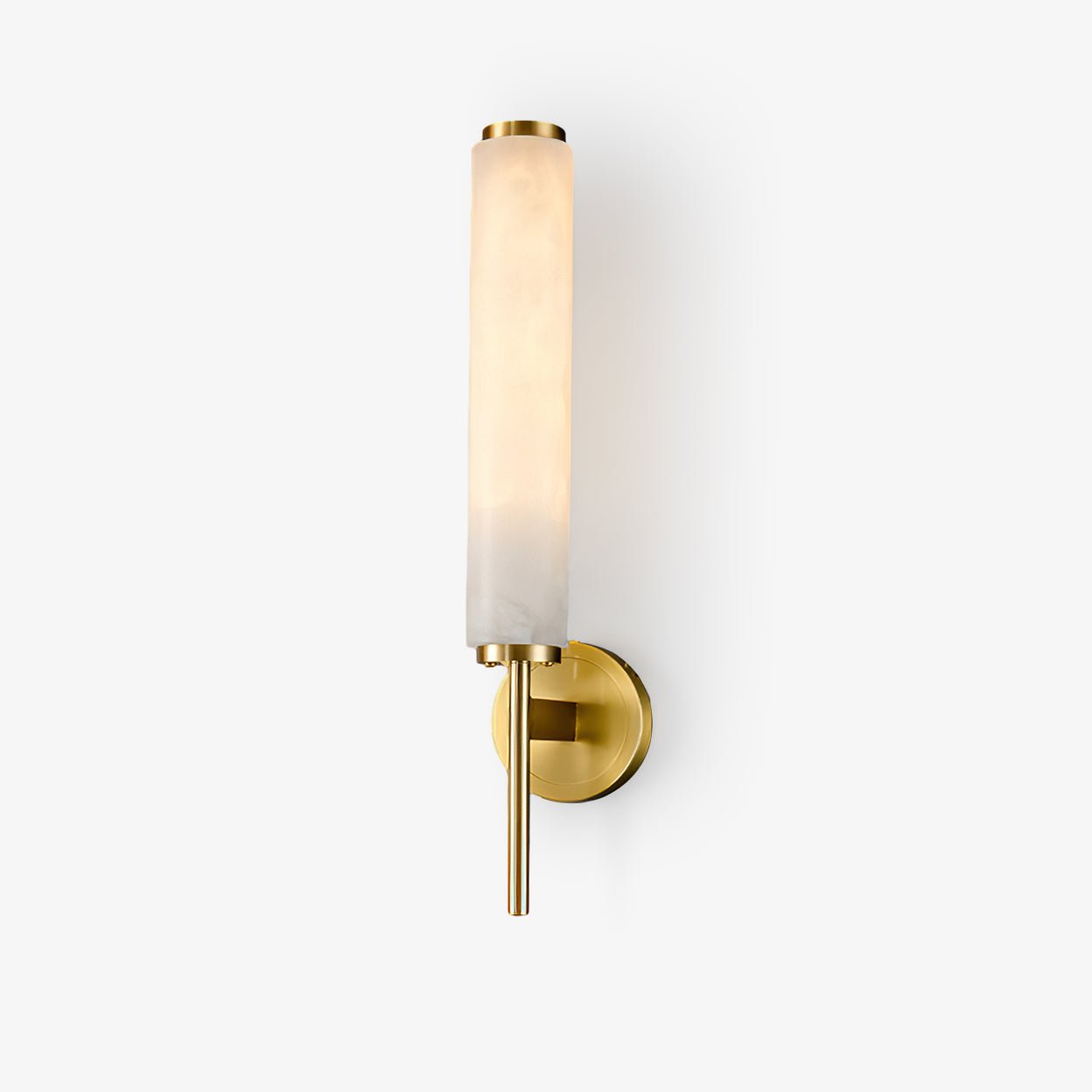 Wall Light Vertical | Brass and Alabaster Fixture