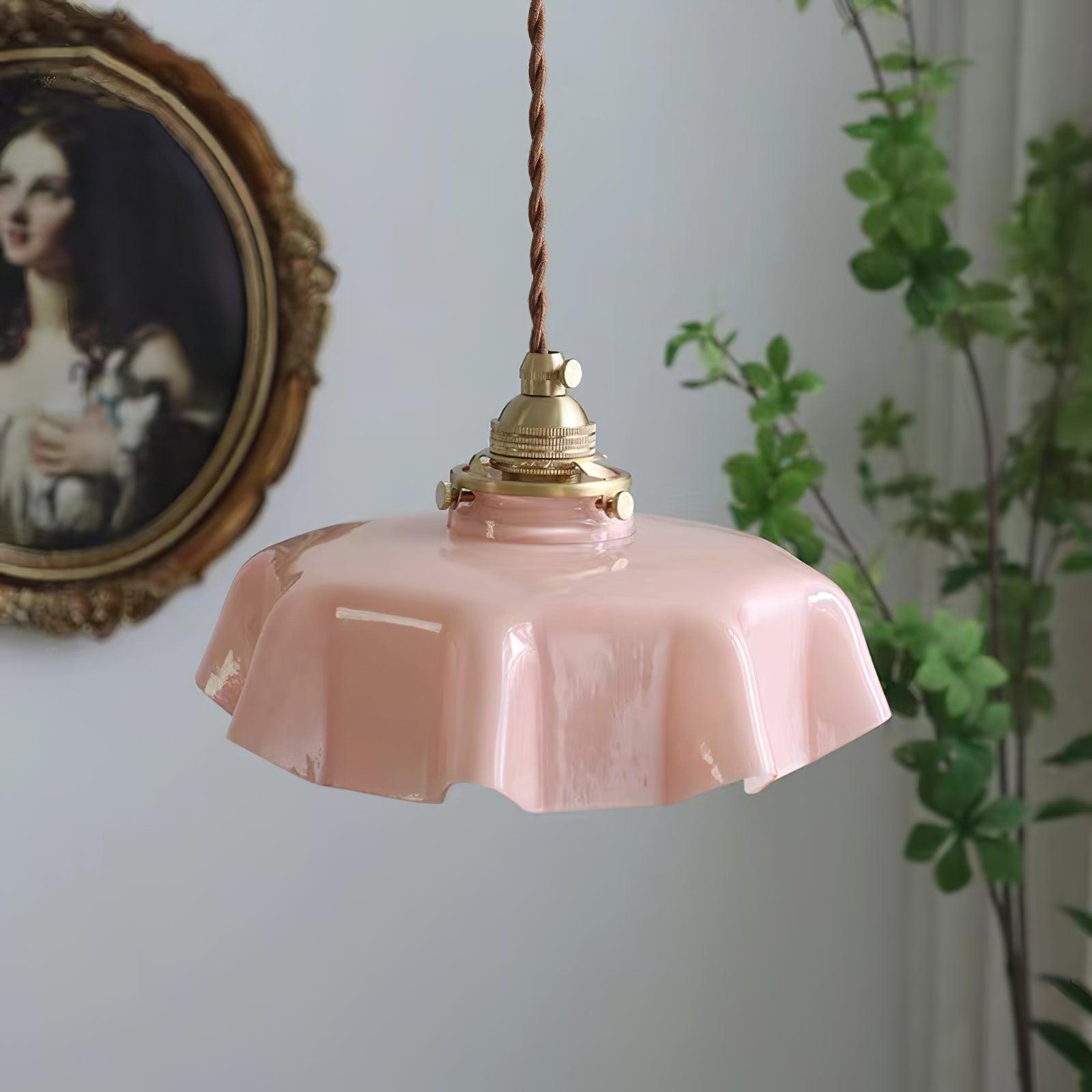 Pendant Light Scalloped  | French Flower Ceiling Lamp