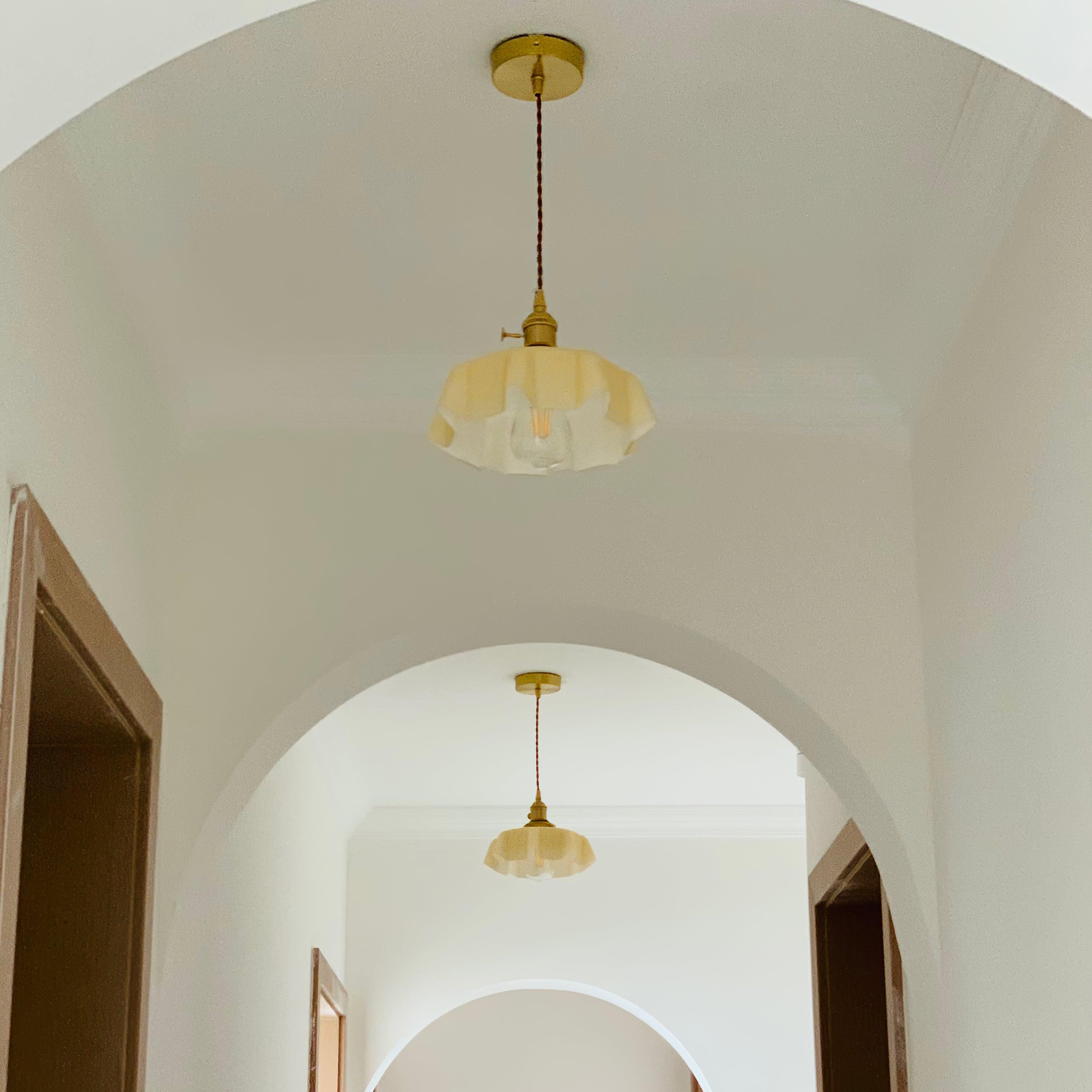 Pendant Light Scalloped  | French Flower Ceiling Lamp