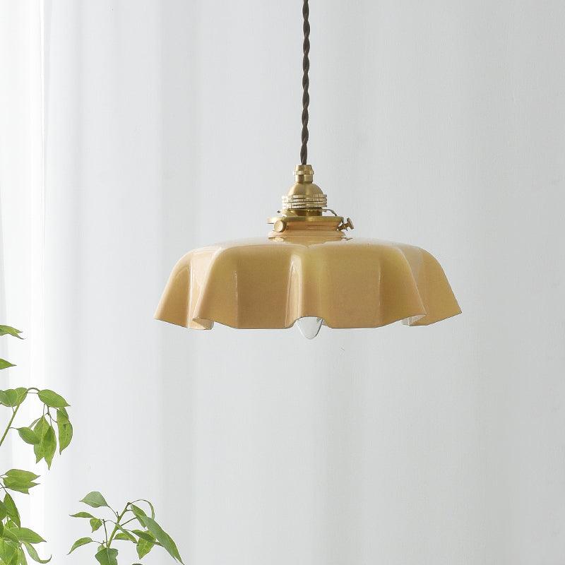 Pendant Light Scalloped  | French Flower Ceiling Lamp