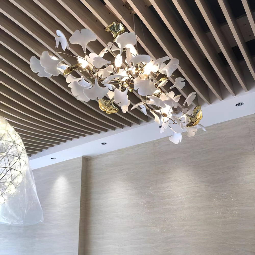 Chandelier Light | Ceiling Lamp with Leaf-Inspired Design