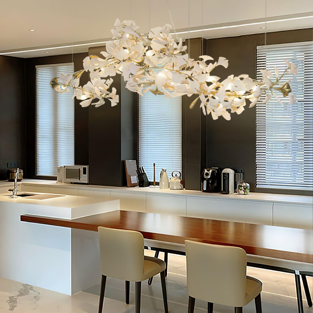 Chandelier Light | Ceiling Lamp with Leaf-Inspired Design